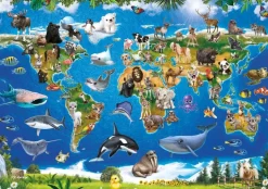 Puzzle Mapa de animais