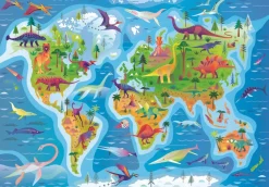 Puzzle Mapa dos Dinossauros Supercolor Puzzle