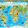 Puzzle Mapa mundial com animais
