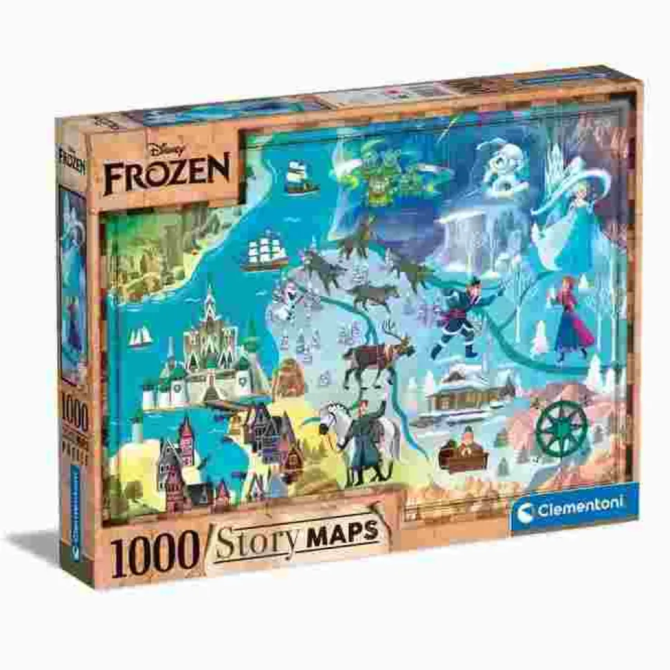 Puzzle Mapas compactos da Disney Frozen