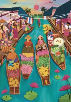 Puzzle Mercado Flutuante Tailândia