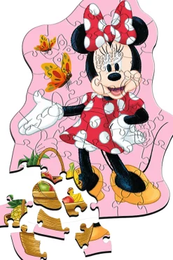 Puzzle Minie feliz de madeira