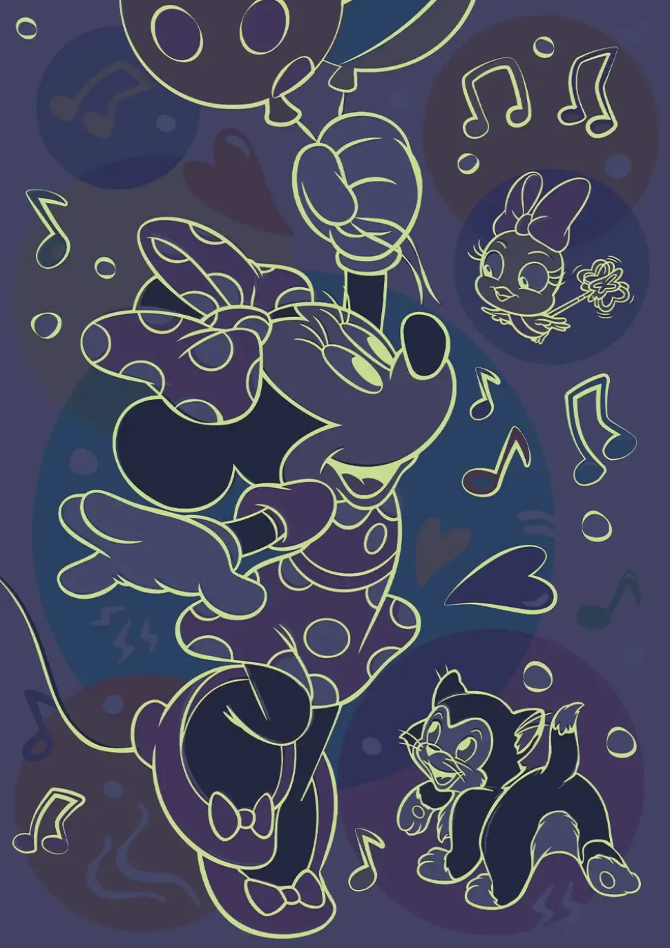 Puzzle Minnie 100 XL neon