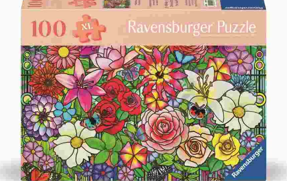 Puzzle Mundo das flores da Tiffany