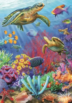 Puzzle Mundo subaquático 100 XL neon