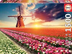 Puzzle Paisagem de tulipas