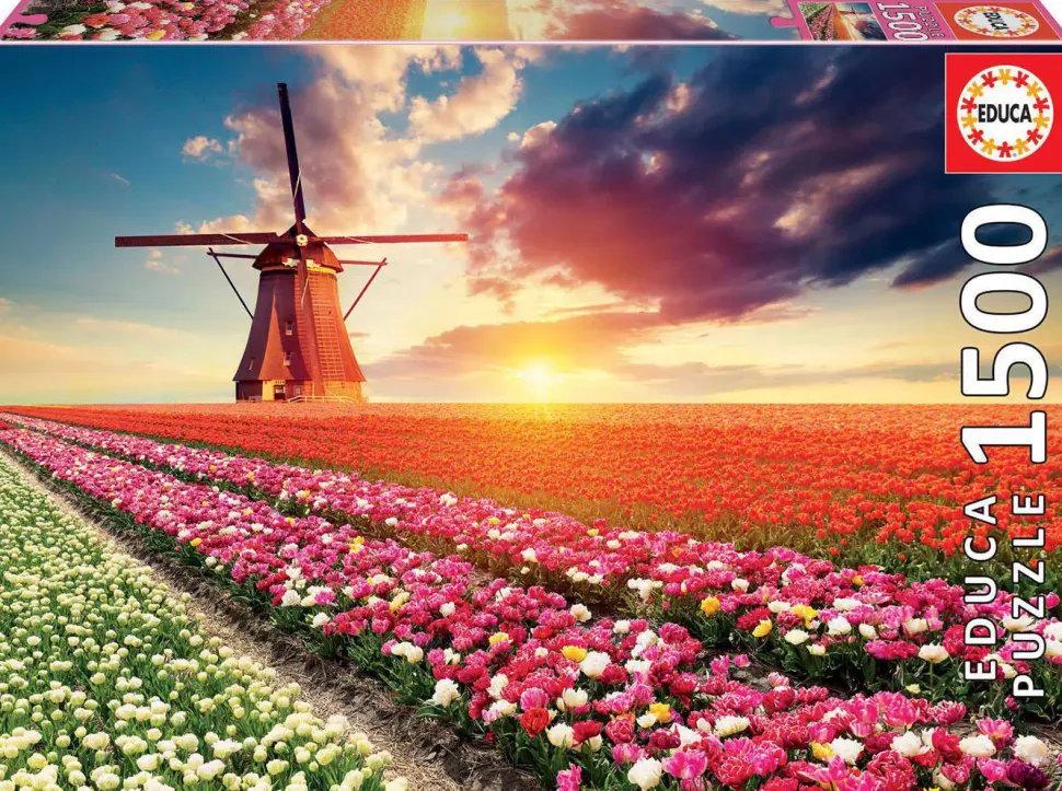Puzzle Paisagem de tulipas