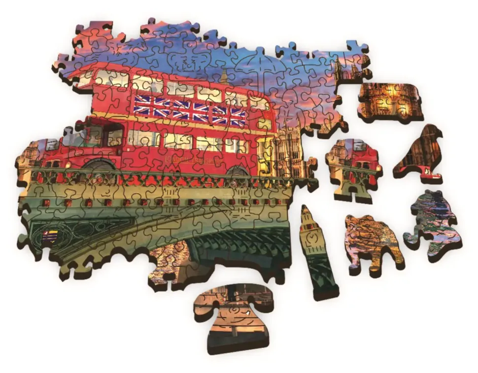 Puzzle Palácio de Westminster, Big Ben, Londres de madeira