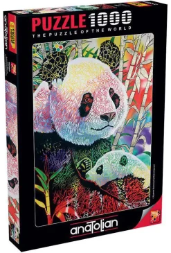 Puzzle Panda arco-íris