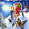 Puzzle Papai Noel no Telhado