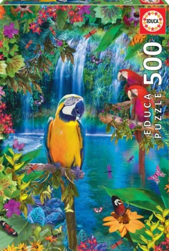 Puzzle Paraíso dos papagaios tropicais