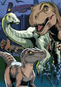 Puzzle Parque Jurský - néon