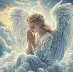 Puzzle Pintura Diamant: Anjo rezador 30x40cm