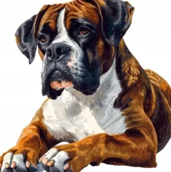Puzzle Pintura Diamant: Boxer 30x40cm