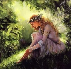 Puzzle Pintura Diamant: Fada da floresta 30x40cm