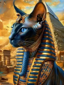 Puzzle Pintura Diamant: Gato Sphynx 30x40cm