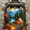 Puzzle Pintura Diamant: Lanterna mágica 30x40cm