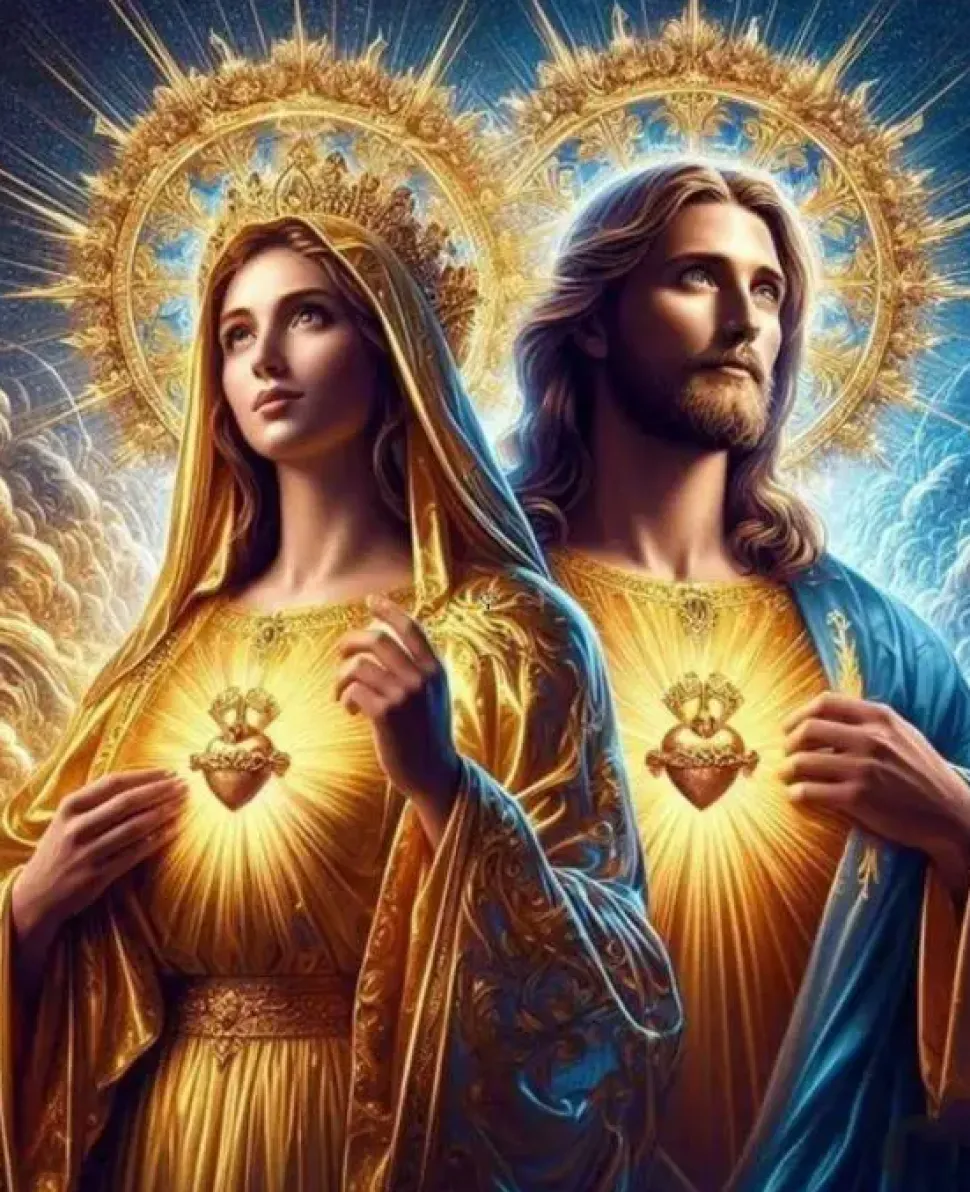 Puzzle Pintura Diamant: Maria e Jesus 30x40cm