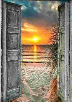 Puzzle Pintura Diamant: Vista da praia 30x40cm