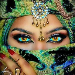 Puzzle Pintura diamantada: O mau-olhado 7D 30x40 cm