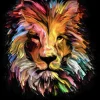 Puzzle Pintura diamantada: Um leão colorido 30x40 cm