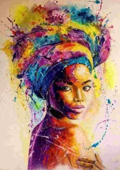 Puzzle Pintura diamantada: Uma inundação de cores 30x40 cm