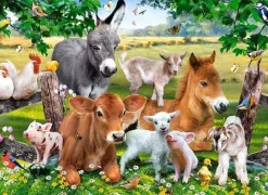 Puzzle Pintura diamantada: Animais de fazenda 30x40 cm