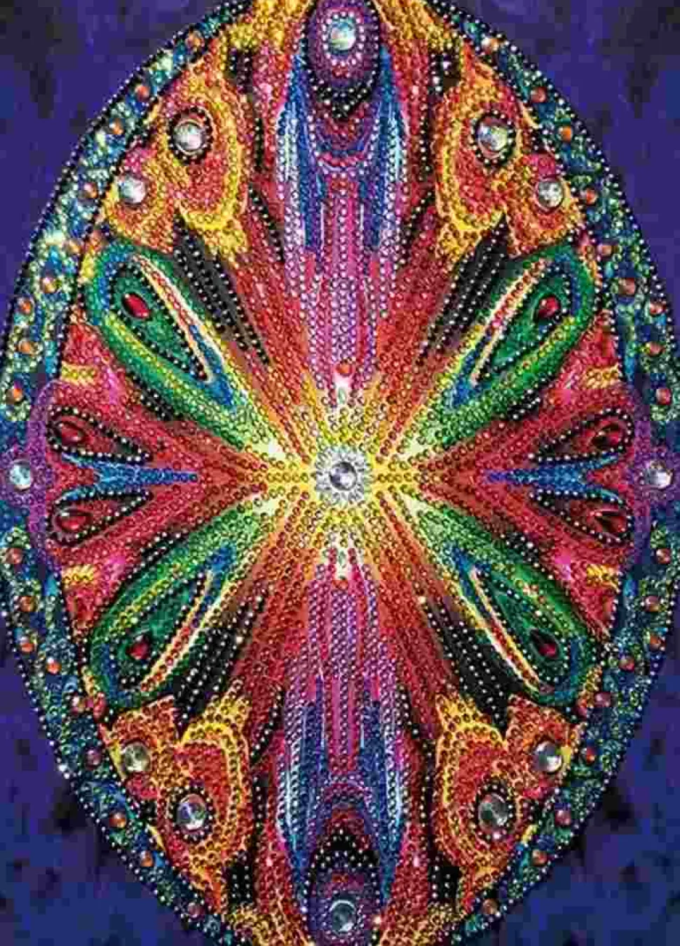 Puzzle Pintura diamantada: Mandala oval 7D 30x40 cm