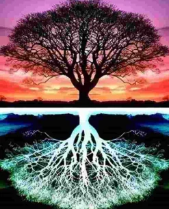 Puzzle Pintura diamantada: Árvore 30x40 cm