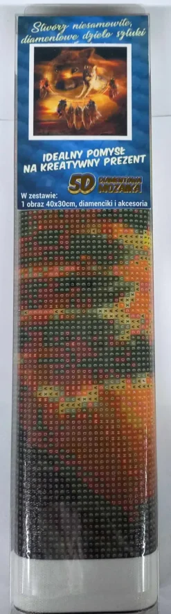 Puzzle Pintura diamante: Apanhador de sonhos com lobos 30x40cm