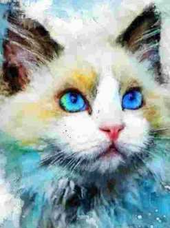 Puzzle Pintura diamante: Azul look 30x40cm