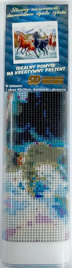 Puzzle Pintura diamante: Cavalos na água 30x40cm