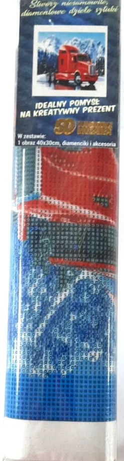 Puzzle Pintura diamante: Caminhão Kenworth Vermelho 30x40cm