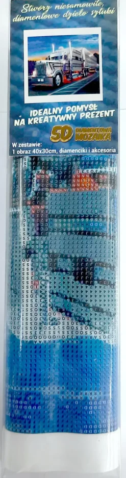 Puzzle Pintura diamante: Caminhão prateado 30x40cm