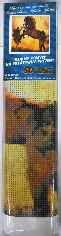 Puzzle Pintura diamante: Cavalo domesticado 30x40cm