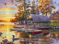 Puzzle Pintura diamante: Estaleiro 30x40cm