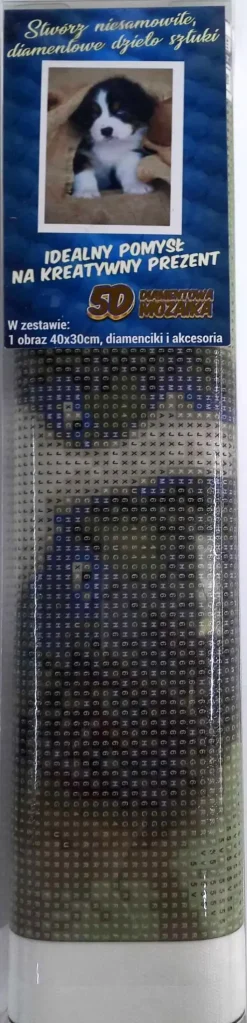 Puzzle Pintura diamante: Filhote de cachorro Bernese Mountain 30x40cm