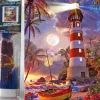 Puzzle Pintura diamante: Farol 30x40cm