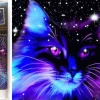 Puzzle Pintura diamante: Gatinho estrela 30x30cm 7D