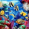 Puzzle Pintura diamante: Mundo subaquático 30x40cm