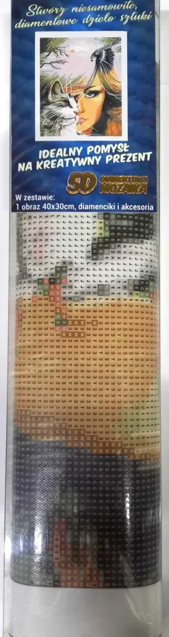 Puzzle Pintura diamante: O olhar de um gato 30x40cm