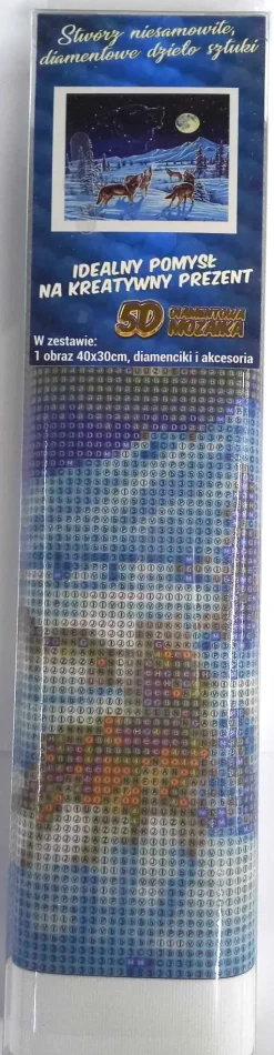 Puzzle Pintura diamante: Pacote de lobos 30x40cm