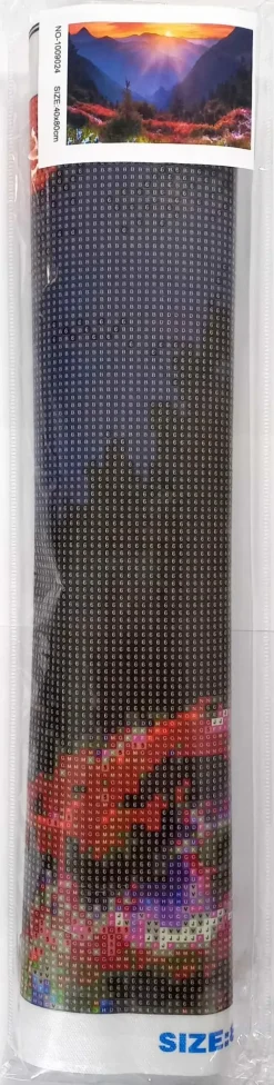 Puzzle Pintura diamante: Pôr do sol nas montanhas 80x40cm