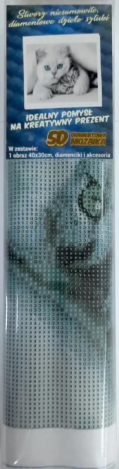 Puzzle Pintura diamante: Segredo do gato 30x40cm