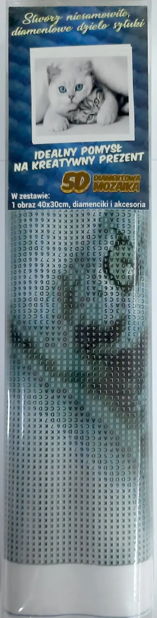 Puzzle Pintura diamante: Segredo do gato 30x40cm