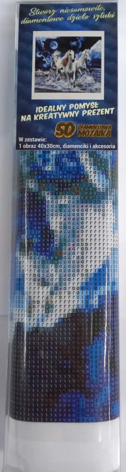 Puzzle Pintura diamante: Trio de Cavalos 30x40cm