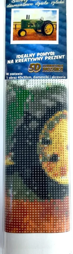 Puzzle Pintura diamante: Traktor John Deere 30x40cm