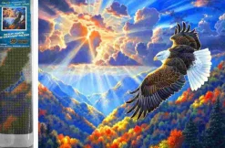 Puzzle Pintura diamante: Um majestoso predador 30x40cm