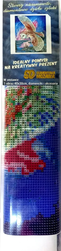 Puzzle Pintura diamante: Vôo da coruja 30x40cm