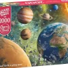 Puzzle Planeta Terra no espaço da galáxia